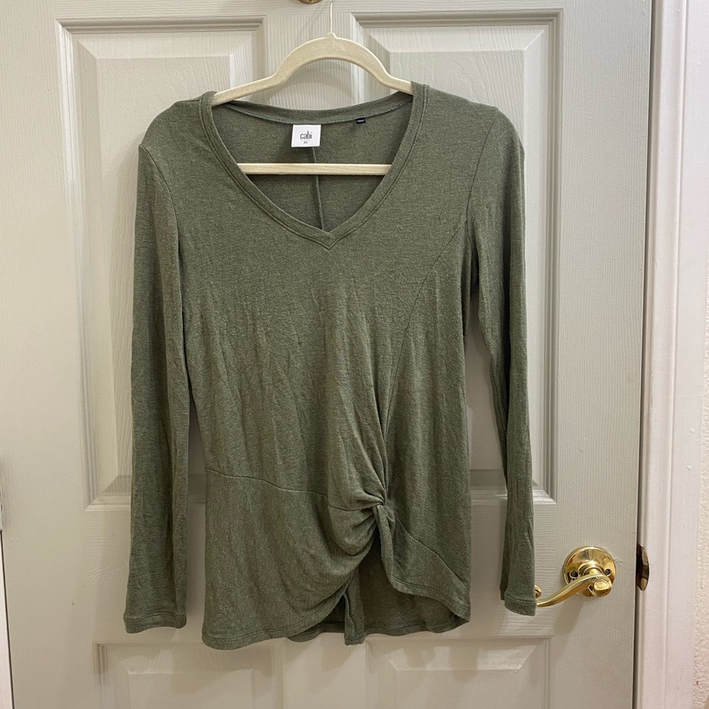 cabi knotted knit tee